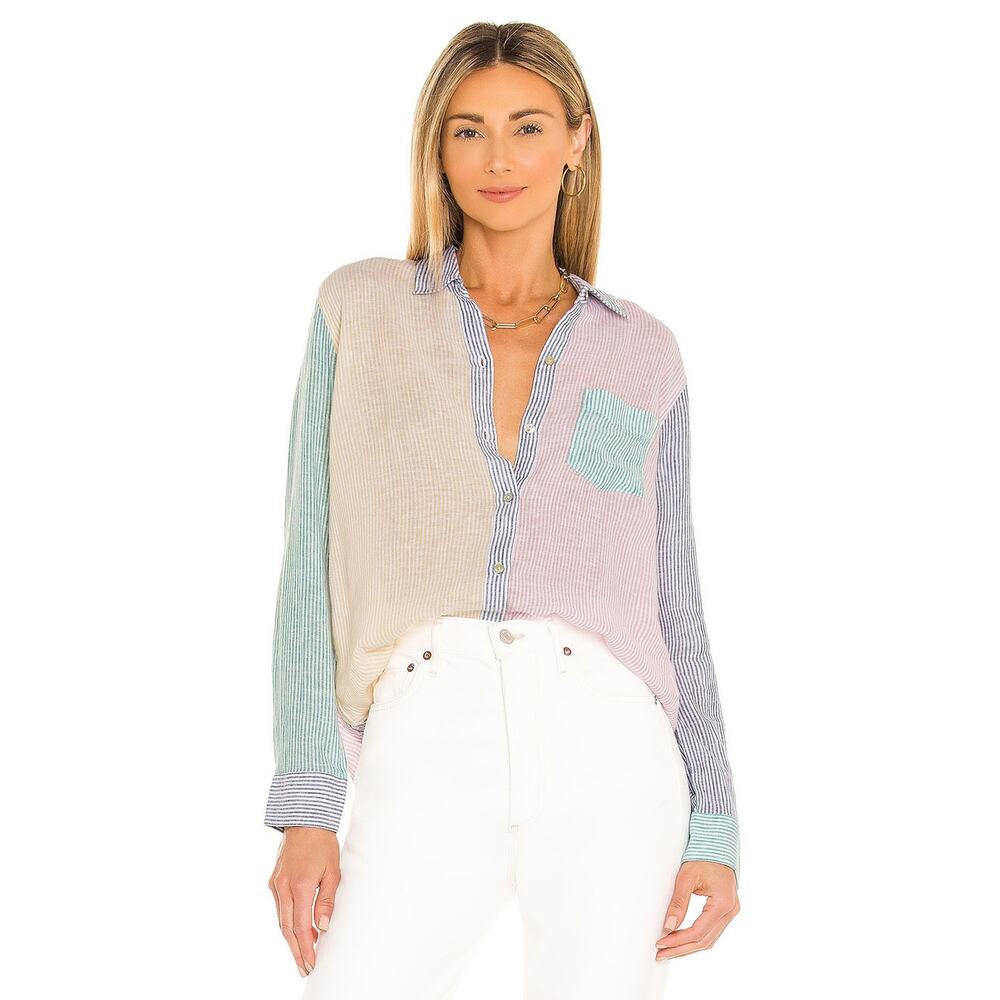 Rails Charli Top - Xs - Mixed Rainbow Stripe - image 1